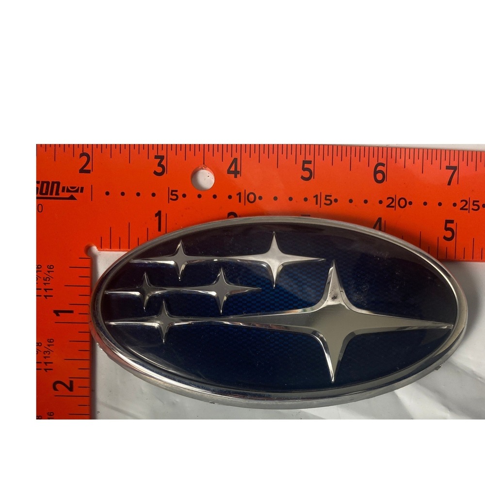 Subaru Blue Silver Star Logo Grille Trunk Emblem Badge SA150 5 Inch Oval